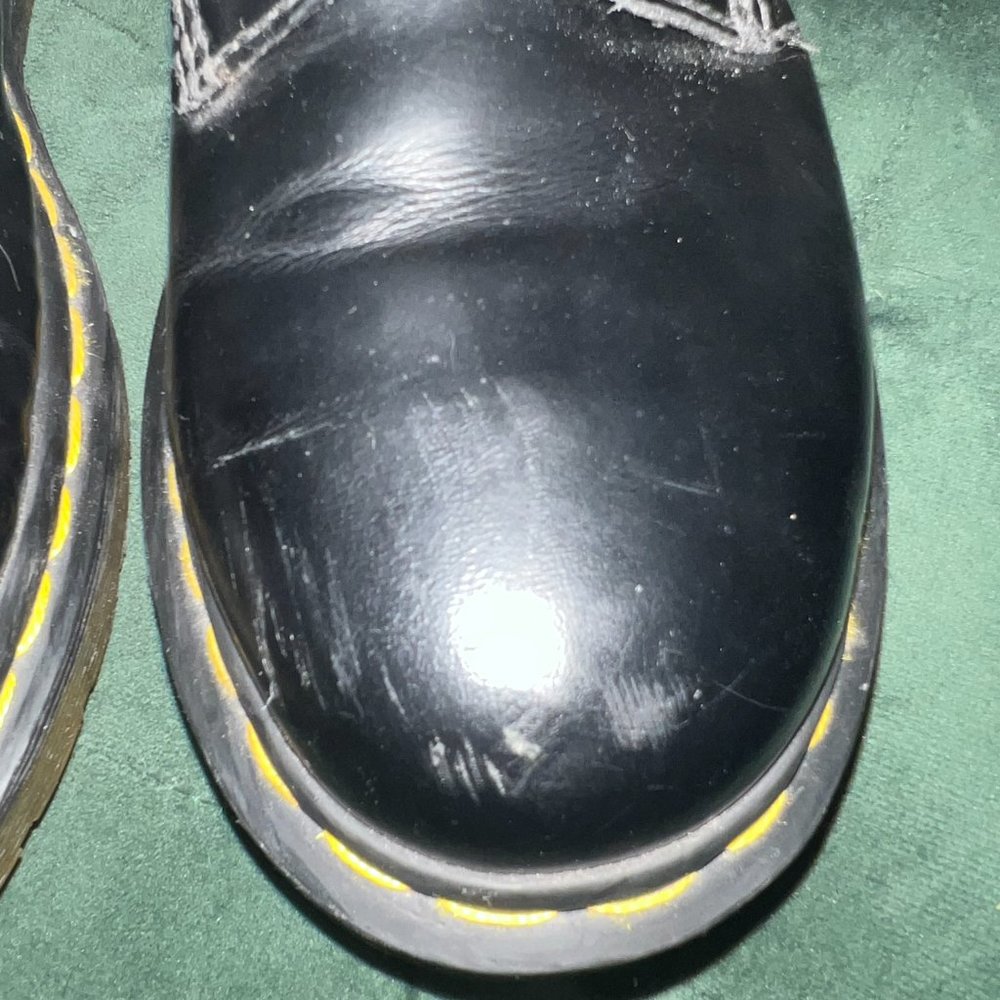 Doc Martens 1460 Lace Up Combat Boots in Black Smooth Leather, Size 8 - Picture 10 of 10